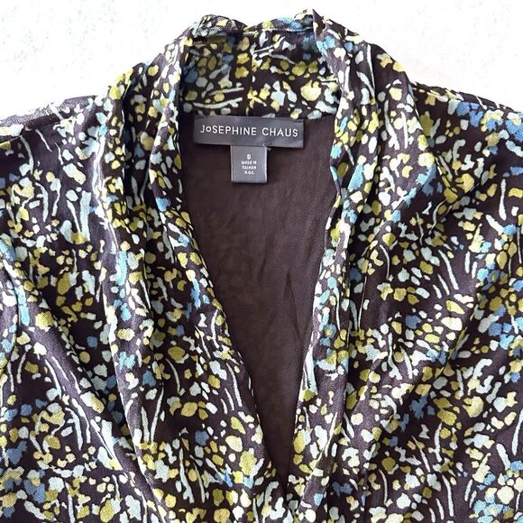 Josephine Chaus‎ Women 8 Nylon Ruched Top Forest Fairy Sheer Earthy Mesh - Picture 2 of 11